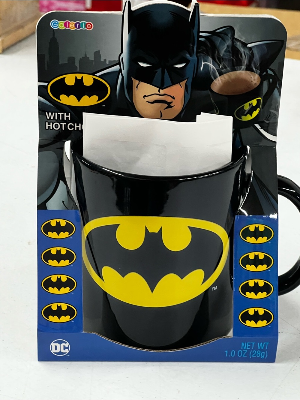 DC Comics Black and Yellow Batman Logo Mug